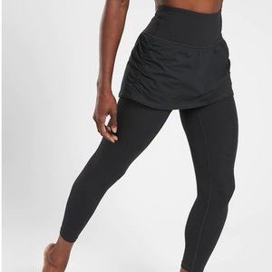 L Tall Athleta Elation 2 in 1 7/8 tight black